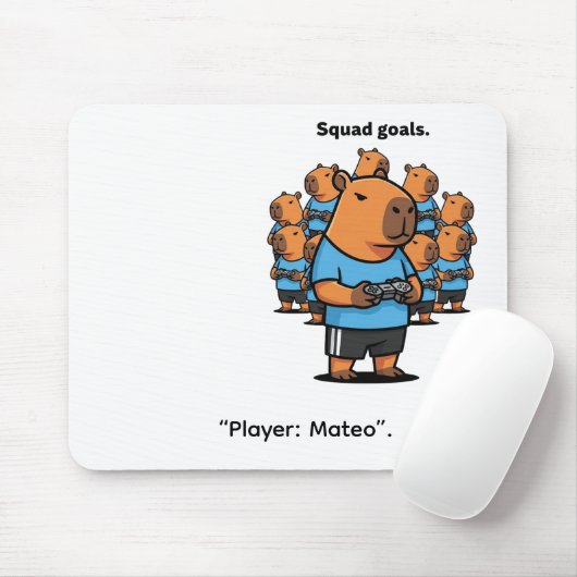 "Capybara Squad Goals – Multiplayer Fun" マウスパッド (マウス)