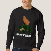 Capybara standing on Alligator Meme Ok We Pull Up スウェットシャツ (正面)