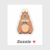 Capybara Sticker – Cute Animal Scrapbooking Decal シール (シート)