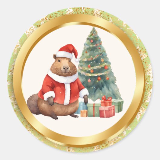 CAPYBARA STICKERS ラウンドシール (正面)