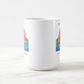 Capybara Summer Club Sunrise Splash – Cute Capybar コーヒーマグカップ (中央)