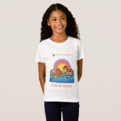 Capybara Summer Club Sunrise Splash – Cute Capybar Tシャツ (正面フル)