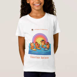 Capybara Summer Club Sunrise Splash – Cute Capybar Tシャツ