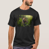 Capybara surrounded by plants tシャツ (正面)