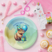Capybara Themed Boy's Birthday Party Personalized ペーパープレート (パーティー)