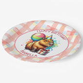 Capybara themed Girl's Birthday Party ペーパープレート (アングル)