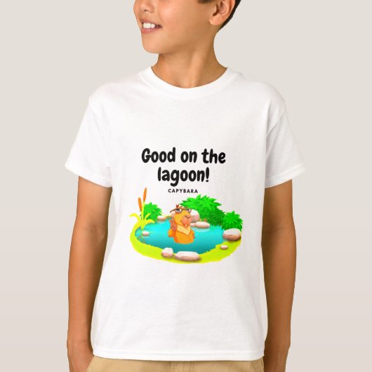 Capybara themed T-shirt with fun message. Tシャツ (正面)
