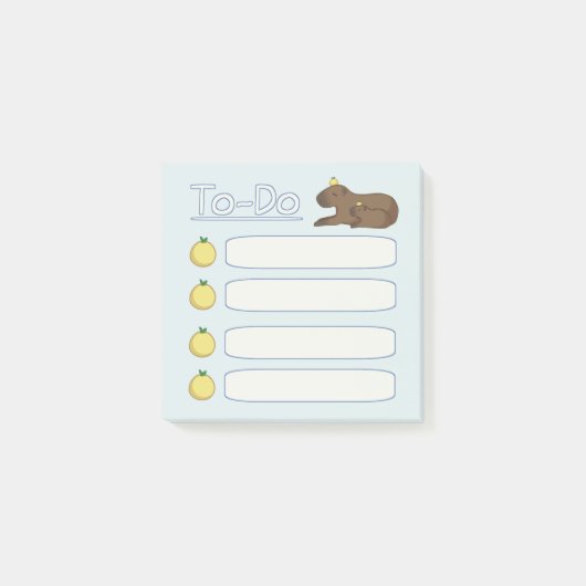 Capybara To-Do List Memo ポストイット (正面)