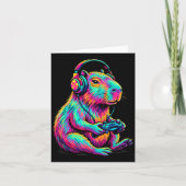Capybara Video Games Gamer Funny Gaming Graphic Ki カード (正面)