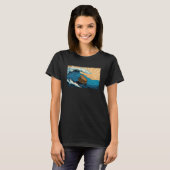 Capybara Wave  Capibara Beach Surfer Distressed Tシャツ (正面フル)