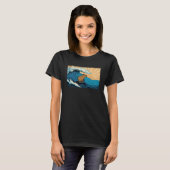 Capybara Wave  Capibara Gnawer Beach Surfing Tシャツ (正面フル)