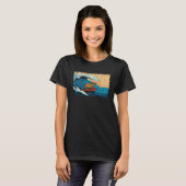 Capybara Wave  Surfing Capibara Animal Tシャツ (正面フル)