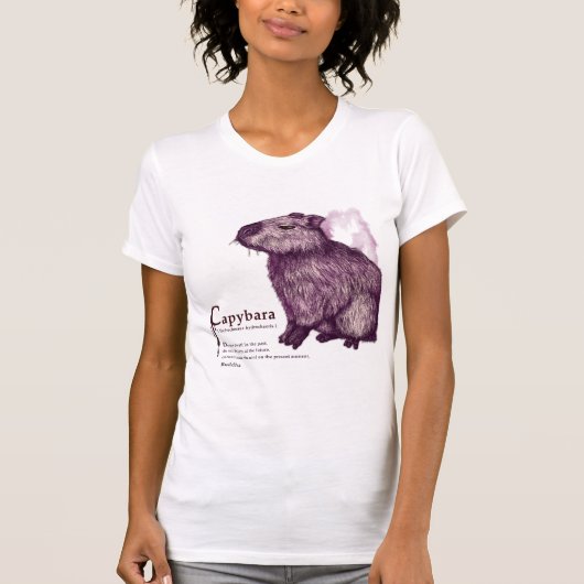 capybara - wine tシャツ (正面)