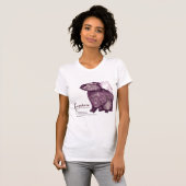 capybara - wine tシャツ (正面フル)