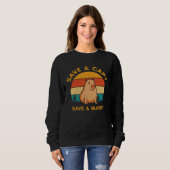 Capybara World Wildlife Day Animal Welfare Retro W スウェットシャツ (正面フル)