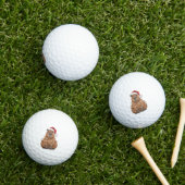 Capybara Xmas Matching Funny Santa ゴルフボール (インサイチュ 芝生)