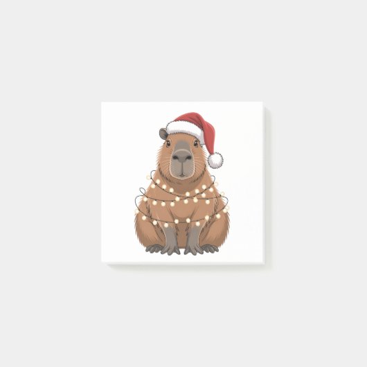 Capybara Xmas Matching Funny Santa ポストイット (正面)
