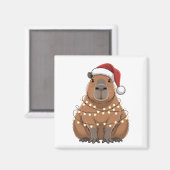 Capybara Xmas Matching Funny Santa マグネット (正面/裏面)