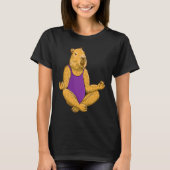 Capybara Yoga poses Meditation Workout exercises g Tシャツ (正面)