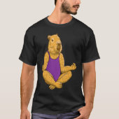 Capybara Yoga poses Meditation Workout exercises g Tシャツ (正面)