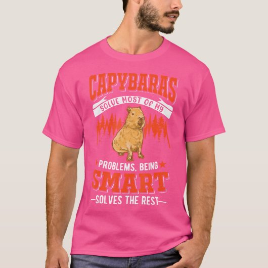 Capybaras私の問題の大部分を解決Capybara Tシャツ (正面)