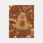 Capybara's Chocolate Dream フリースブランケット (正面)
