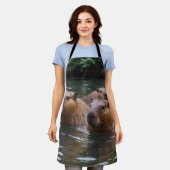 Capybaras' Swimming In The River,  エプロン (着用した状態)