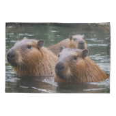 Capybaras' Swimming In The River,  枕カバー (裏面-左)