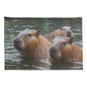 Capybaras' Swimming In The River,  枕カバー (裏面-右)