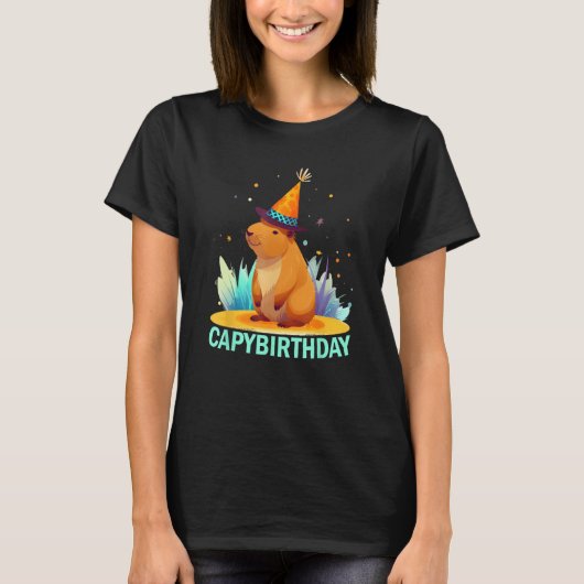 Capybirthday Birthday Capybara 1 Tシャツ (正面)