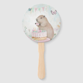 Capybura Cakefest誕生日パーティーのハンドファン ハンドファン