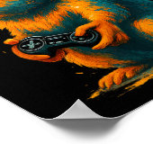 Capyra Gamer Art – Funny Rodent With Controller An ポスター (角)