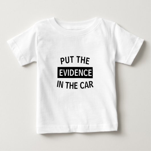 *CAR*のベビーシャツに*EVIDENCE*を入れる ベビーTシャツ (正面)