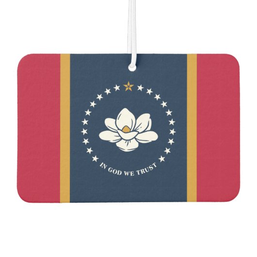 Car Air Fresheners with Flag of Mississippi カーエアーフレッシュナー (正面)