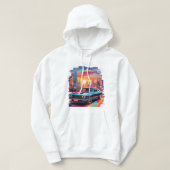 Car and sun weak up in the city パーカ (デザイン正面)