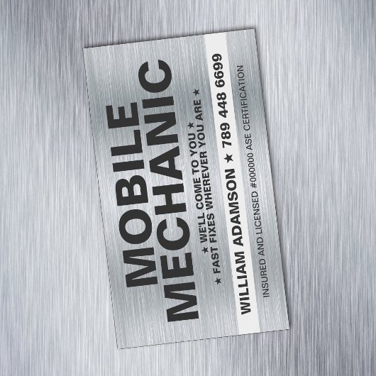 CAR / AUTO MECHANIC AUTOMOTIVE REPAIR SERVICE マグネット名刺