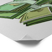 Car Auto Racing Fast As Money Funny Poster Sign ポスター (角)