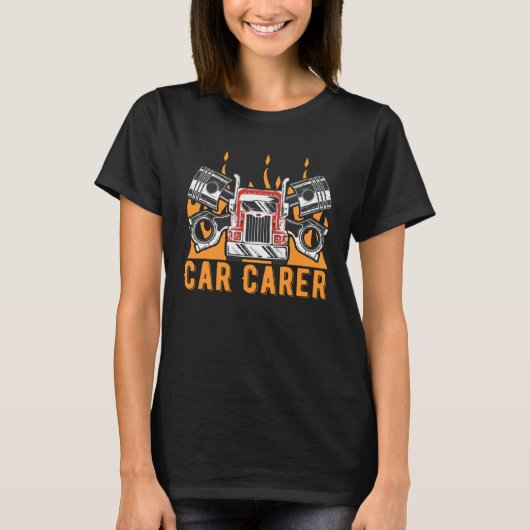 Car Carer Mechanic Driver Car Repair Driving Car Tシャツ (正面)