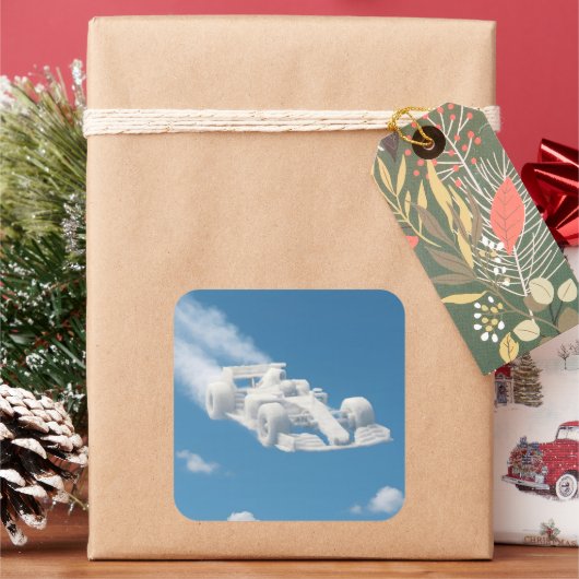 Car cloud square sticker description スクエアシール (クリスマス)
