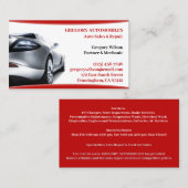 Car Dealership Business Card Template 名刺 (正面/裏面)