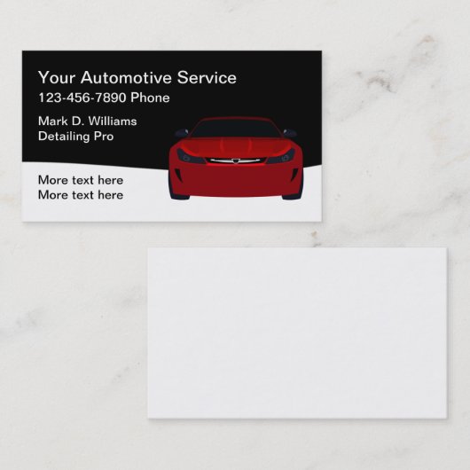 Car Detailingカッコいい Pro 名刺 (正面/裏面)