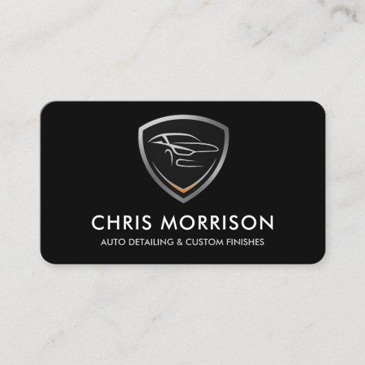 Car Detailing Services QR Code Professional 名刺 (正面)