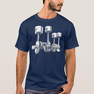 Car Engine pistons Awesome 3D transparent design Tシャツ