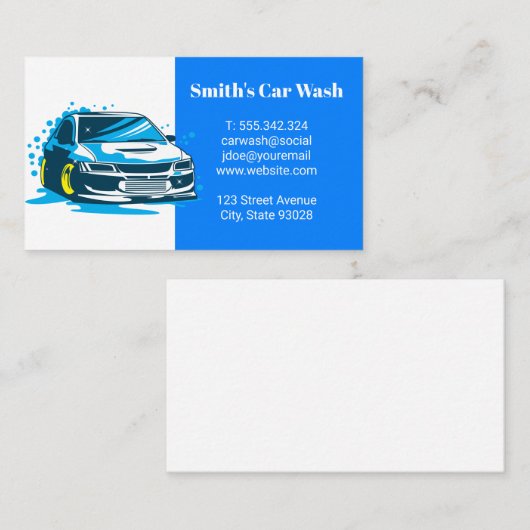 Car Getting Cleaned | Washing 名刺 (正面/裏面)