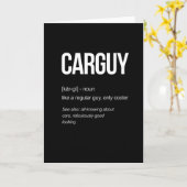 Car Guy Definitionの贈おもしろいり物アイディア カード (黄色い花)