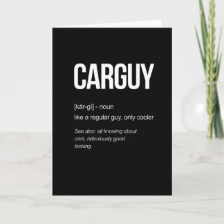 Car Guy Definitionの贈おもしろいり物アイディア カード