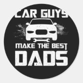 Car Guys Make The Best Dads Fathers Day Mechanic ラウンドシール (正面)