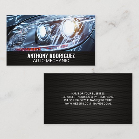 Car Head Lights 名刺 (正面/裏面)
