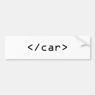 </car> HTMLのバンパーステッカー バンパーステッカー