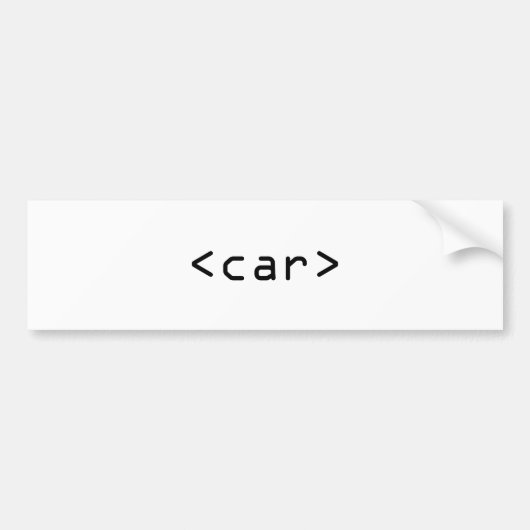 <car> HTMLのバンパーステッカー バンパーステッカー (正面)